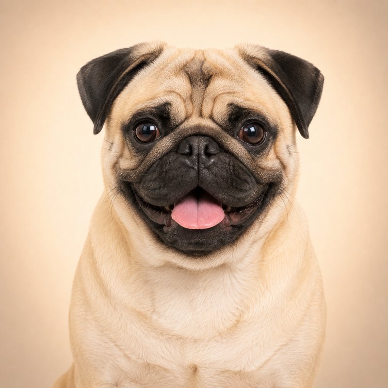 Pug dog portrait