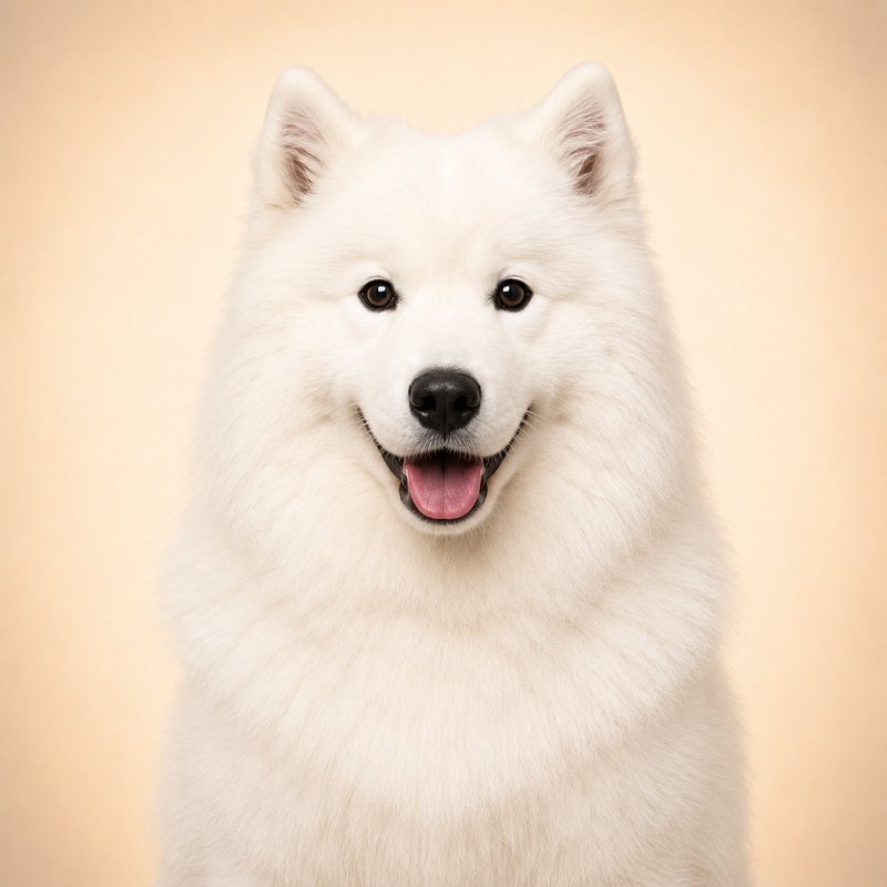 Samoyed dog portrait