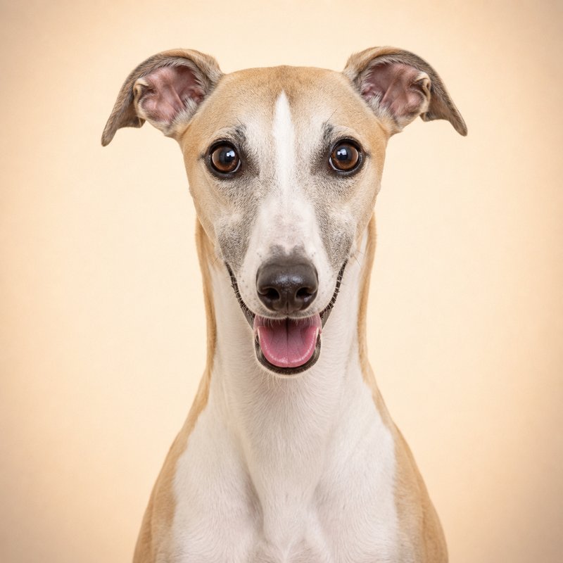 Whippet dog portrait